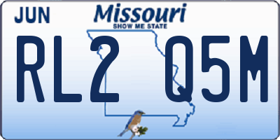 MO license plate RL2Q5M