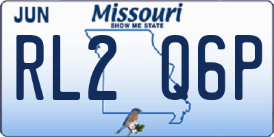 MO license plate RL2Q6P