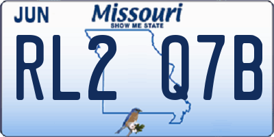 MO license plate RL2Q7B