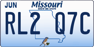 MO license plate RL2Q7C