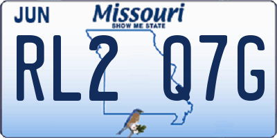 MO license plate RL2Q7G