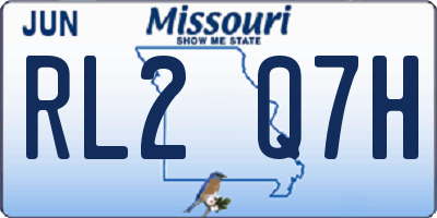 MO license plate RL2Q7H