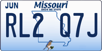 MO license plate RL2Q7J