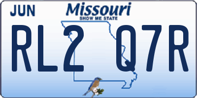 MO license plate RL2Q7R