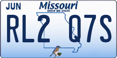 MO license plate RL2Q7S
