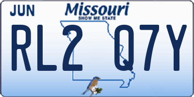 MO license plate RL2Q7Y