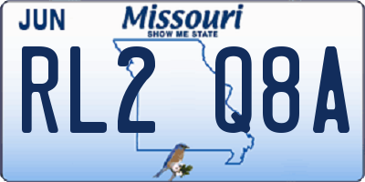 MO license plate RL2Q8A