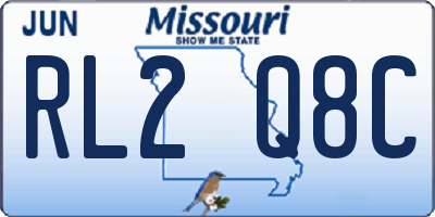 MO license plate RL2Q8C