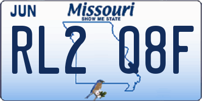 MO license plate RL2Q8F