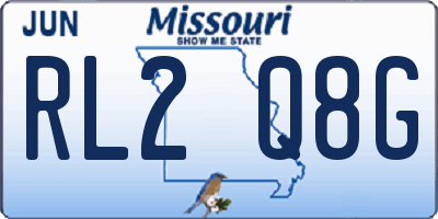 MO license plate RL2Q8G