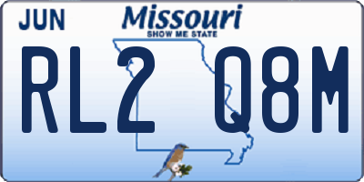 MO license plate RL2Q8M