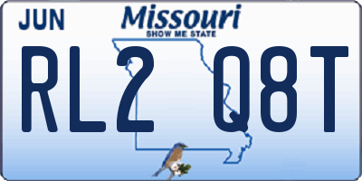 MO license plate RL2Q8T