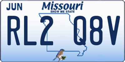 MO license plate RL2Q8V