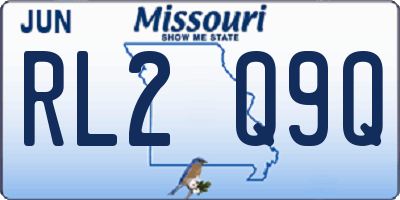 MO license plate RL2Q9Q
