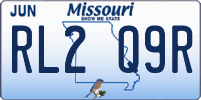 MO license plate RL2Q9R