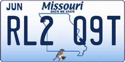 MO license plate RL2Q9T