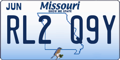 MO license plate RL2Q9Y