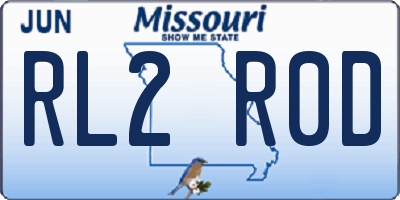 MO license plate RL2R0D