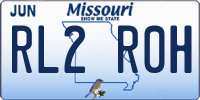 MO license plate RL2R0H