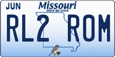 MO license plate RL2R0M