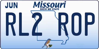 MO license plate RL2R0P