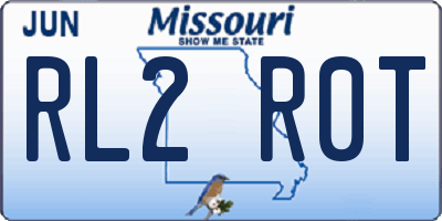 MO license plate RL2R0T