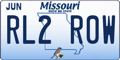 MO license plate RL2R0W