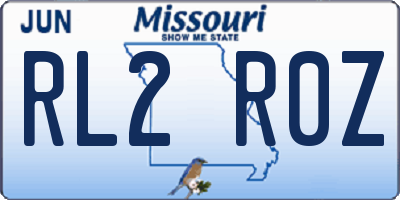 MO license plate RL2R0Z