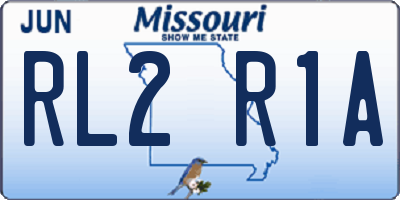 MO license plate RL2R1A