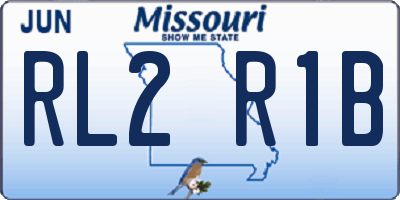 MO license plate RL2R1B