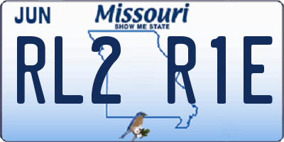 MO license plate RL2R1E