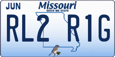 MO license plate RL2R1G