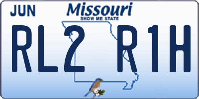 MO license plate RL2R1H