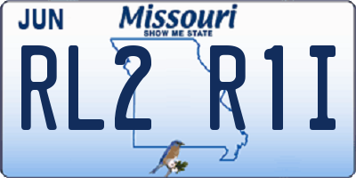 MO license plate RL2R1I