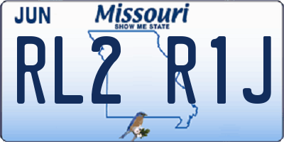 MO license plate RL2R1J
