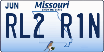 MO license plate RL2R1N