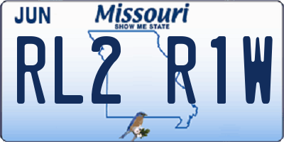MO license plate RL2R1W