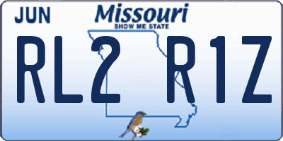 MO license plate RL2R1Z