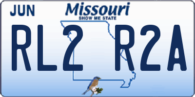 MO license plate RL2R2A