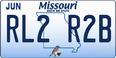 MO license plate RL2R2B