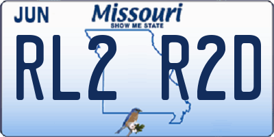 MO license plate RL2R2D
