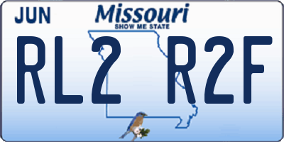 MO license plate RL2R2F