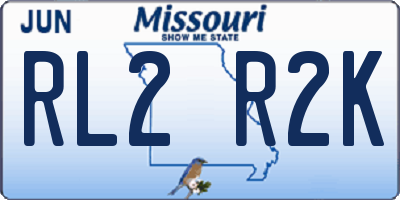 MO license plate RL2R2K