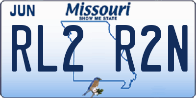 MO license plate RL2R2N