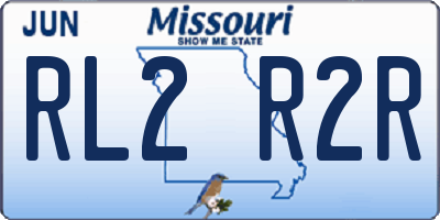 MO license plate RL2R2R