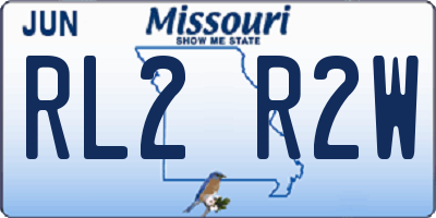 MO license plate RL2R2W