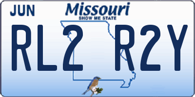 MO license plate RL2R2Y