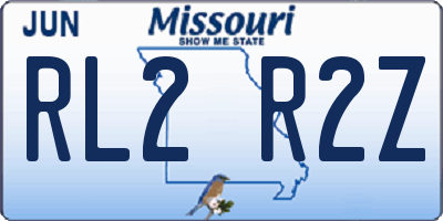 MO license plate RL2R2Z