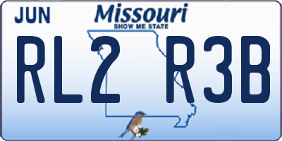 MO license plate RL2R3B