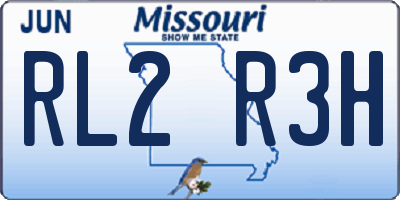 MO license plate RL2R3H